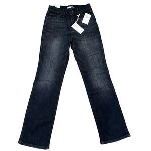 Good American Straight Good Legs Stretch Denim Black 0 / 25 Cashmere Soft